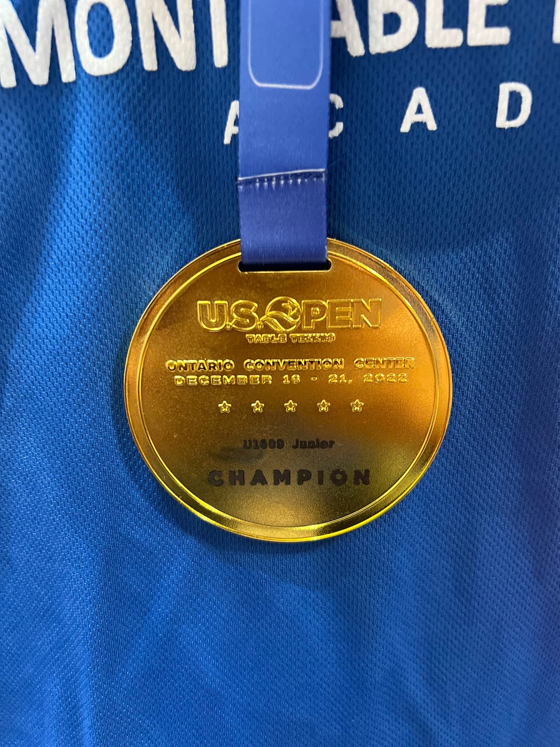 Gold Medal for Under 1600 at the 2022 US Open!