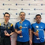 Open Singles (left to right): Yuyang Ying-3rd, Shashin Shodhan-1st, Rohan Sirisena Manamendra Gedara-2nd